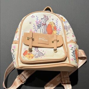 Disney Cream & Tan Lady and the Tramp Mini Backpack